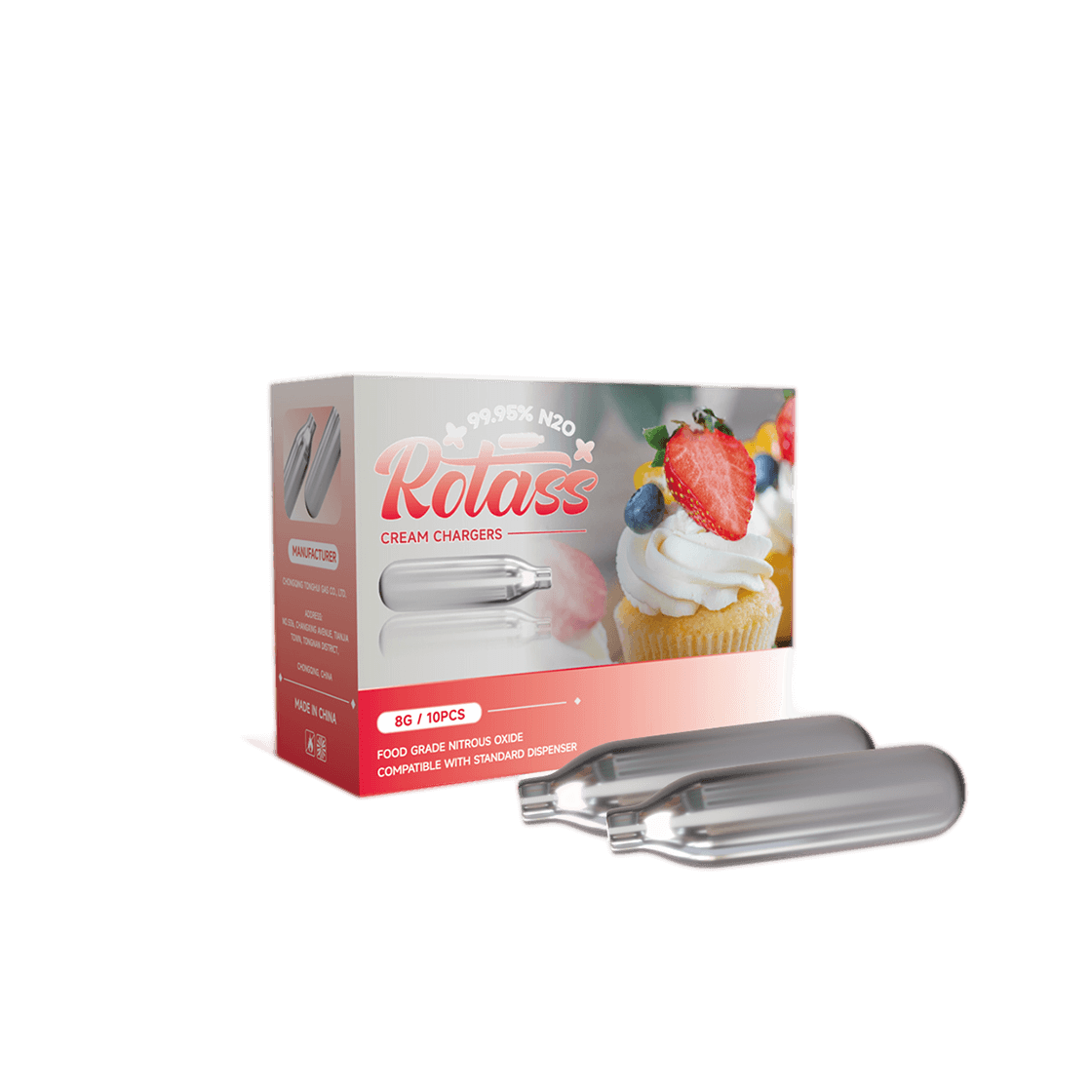 Wholesale 8G Cream Chargers (10pc) Rotass