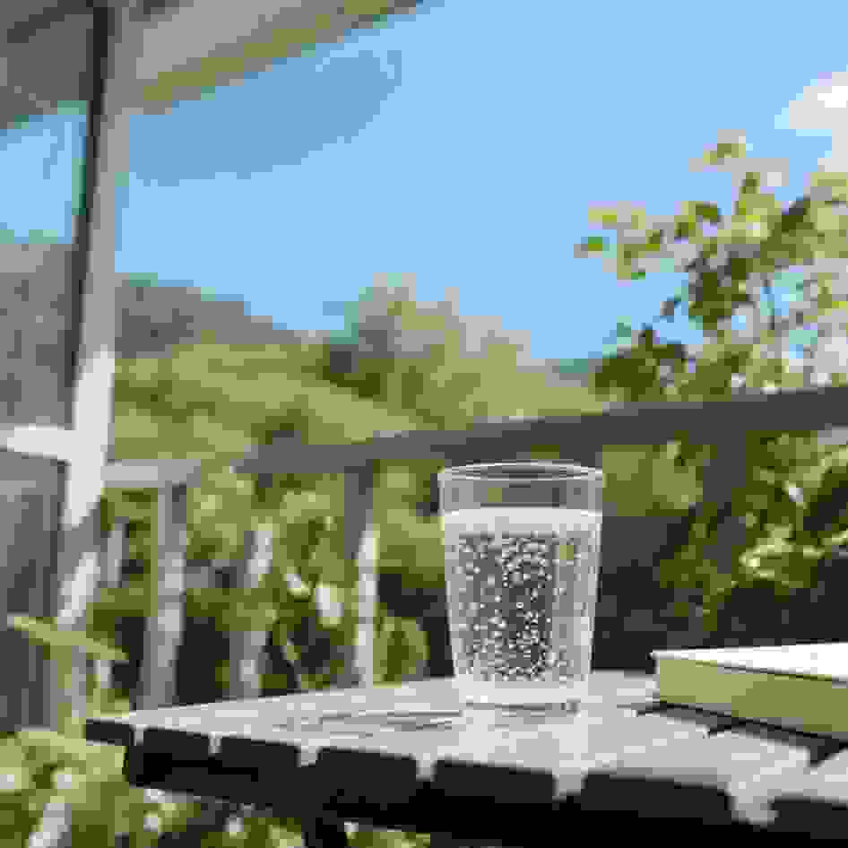 Sparkling water made with a home soda maker