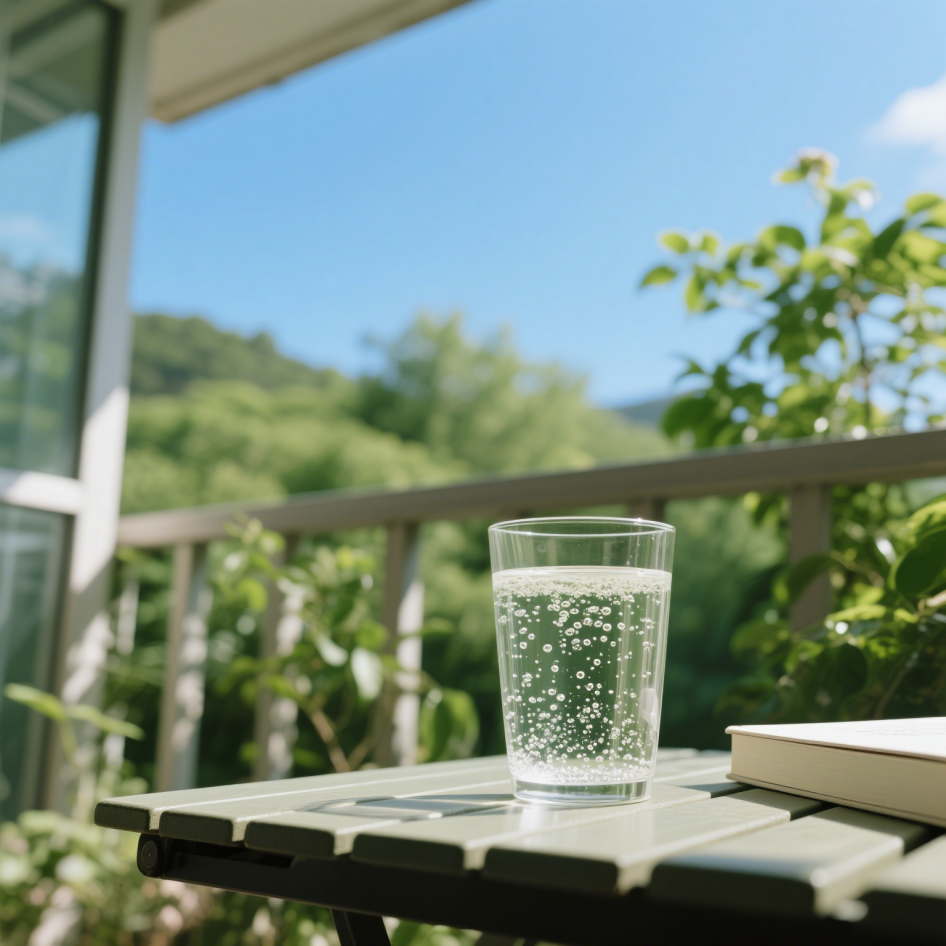 Sparkling water made with a home soda maker