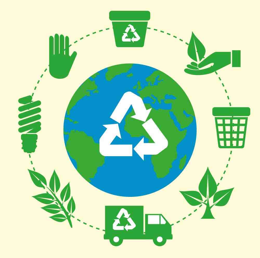 earth planet with ecology recycle