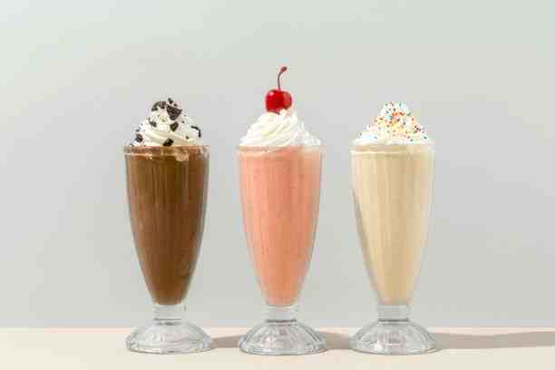 Different flavours cream soda