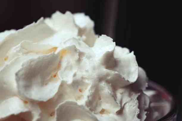 Ice coffee with cream