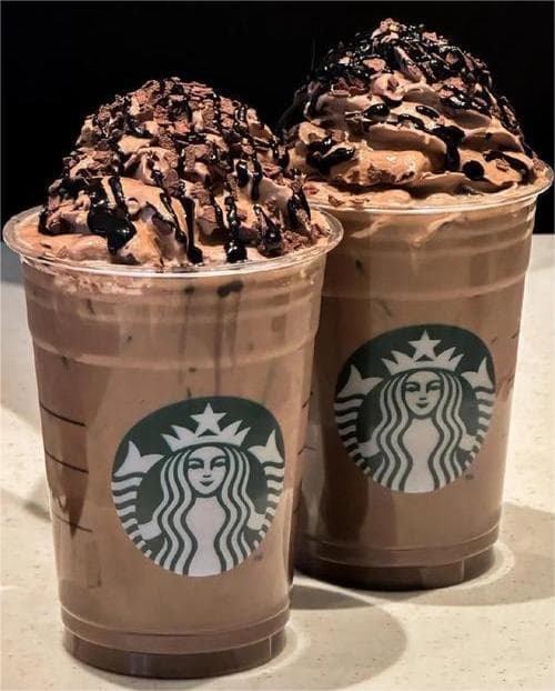 Starbucks frappuccino with whipped cream topping