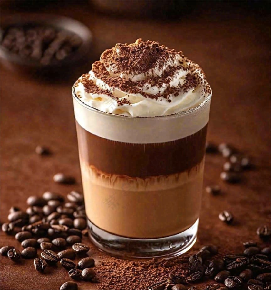 whipped cream topping Coffee Latte