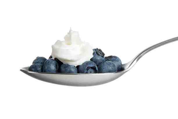Blueberries and whipped cream