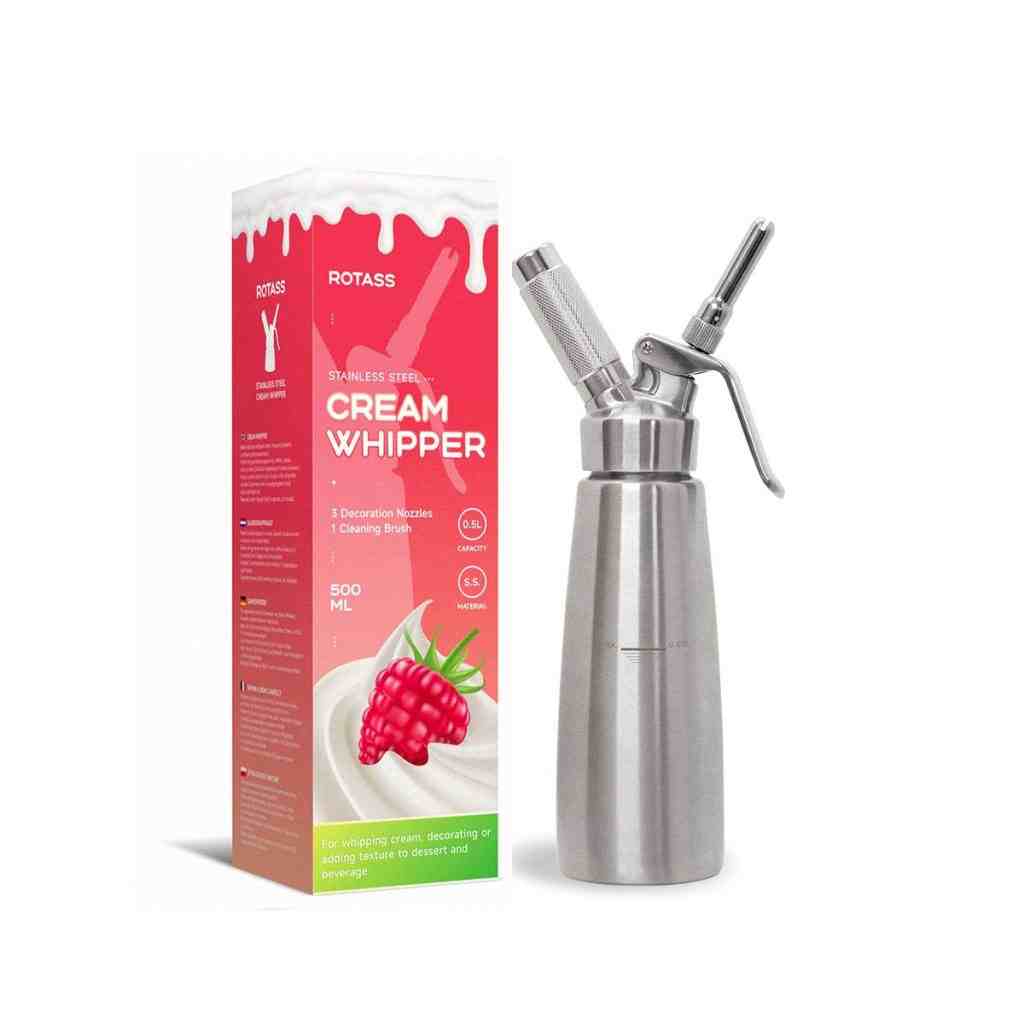 Rotass Stainless Steel 500ml Whipped Cream Dispenser