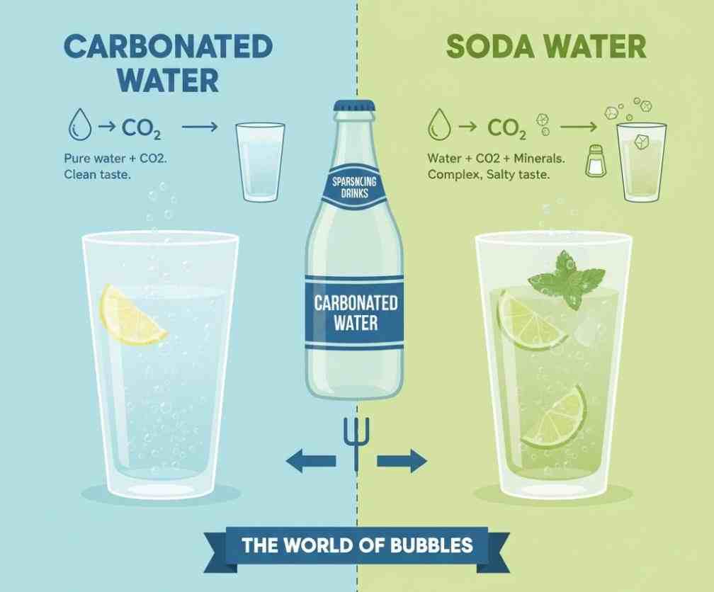 Soda Water vs Carbonated Water