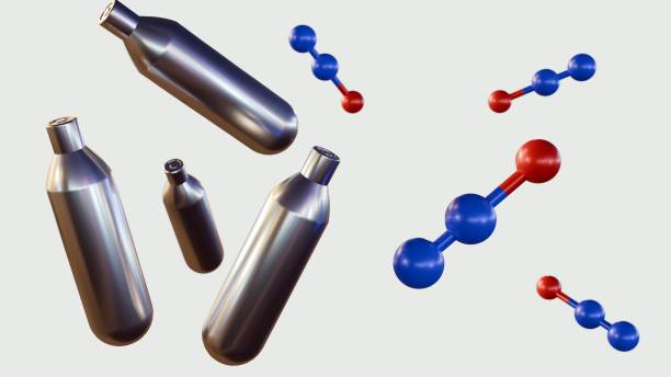 Nitrous oxide (N2O) molecules