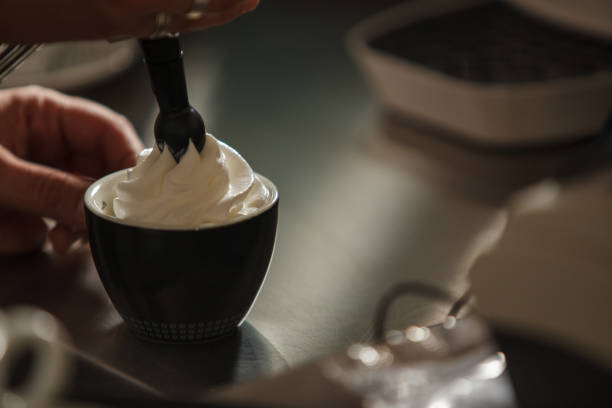 whipped cream in a cup