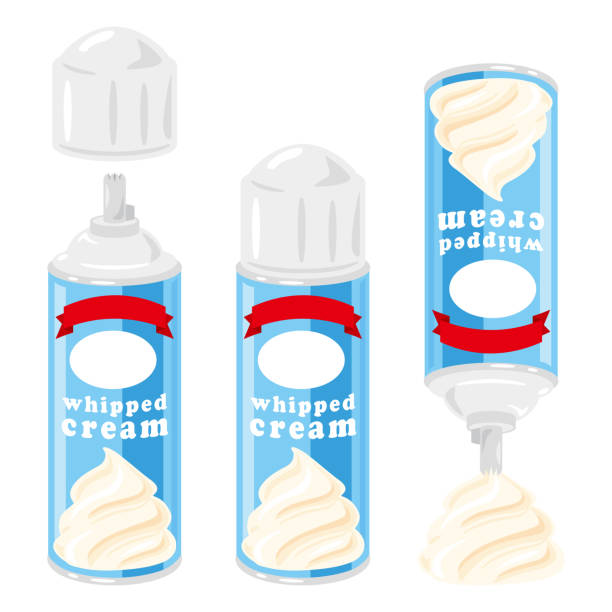 Whipped cream in a spray can Set