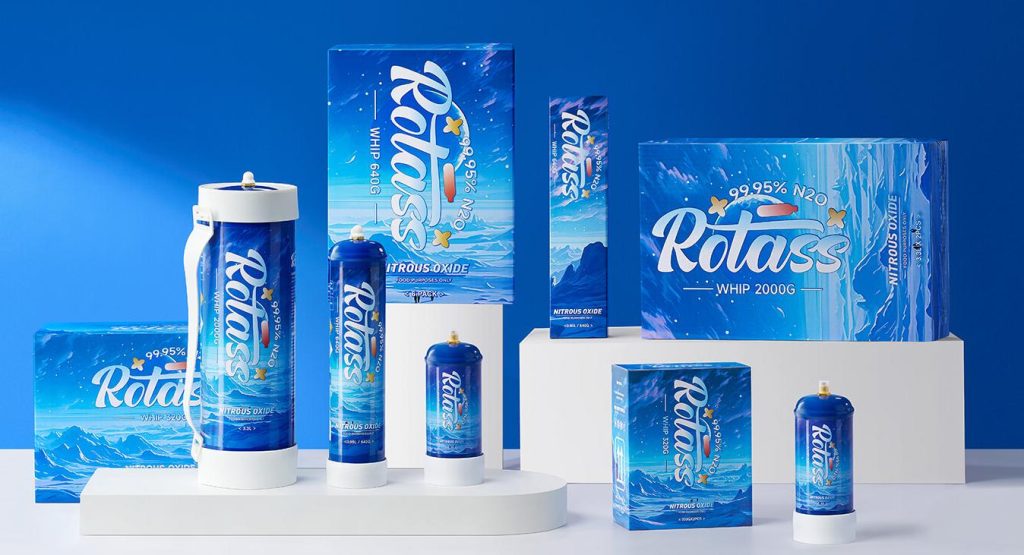 Overview Rotass Product Line of N2O Tank Sizes