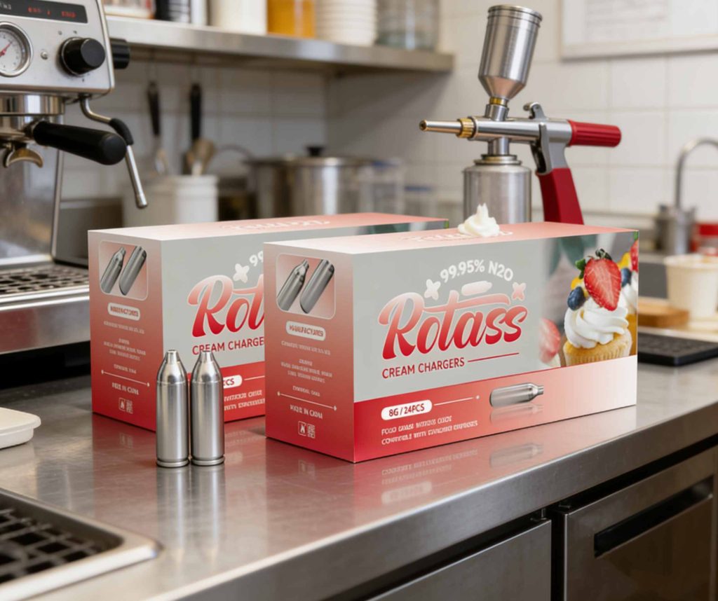 Rotass whipped cream charger