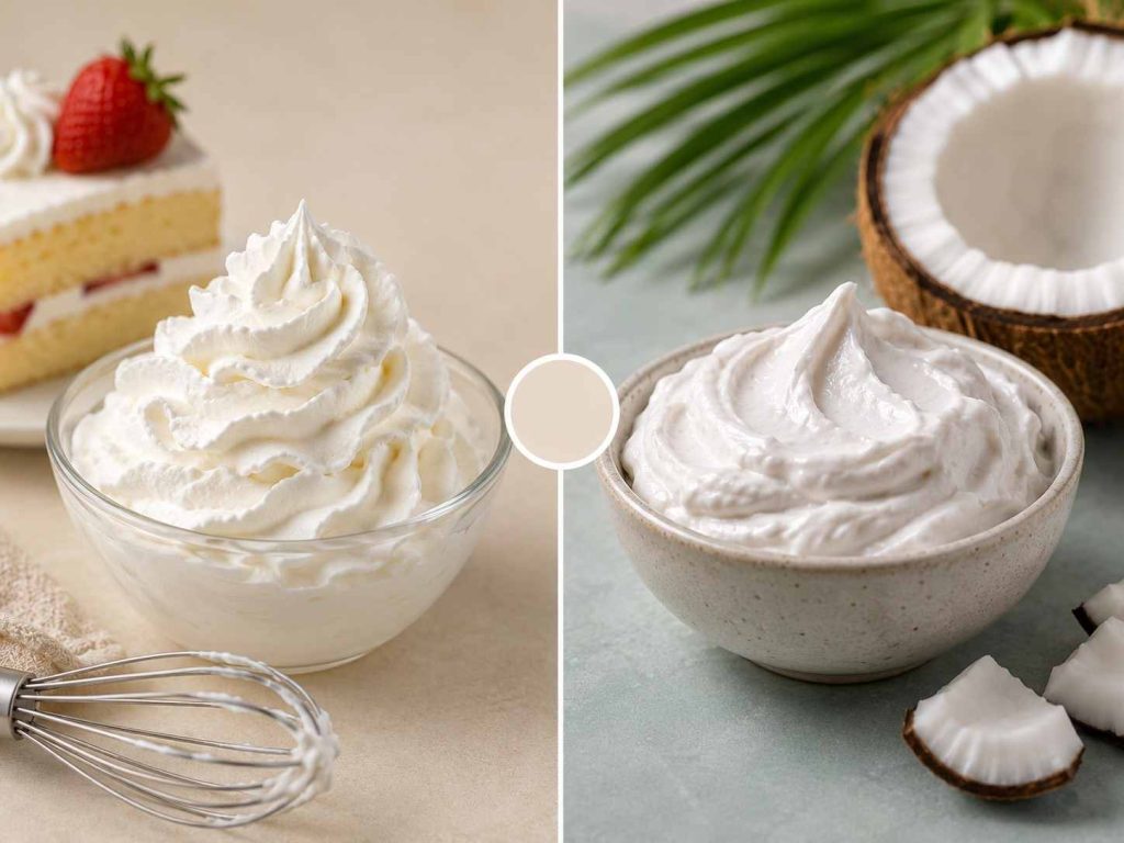 Whipped Cream vs Coconut Cream Calories Compared