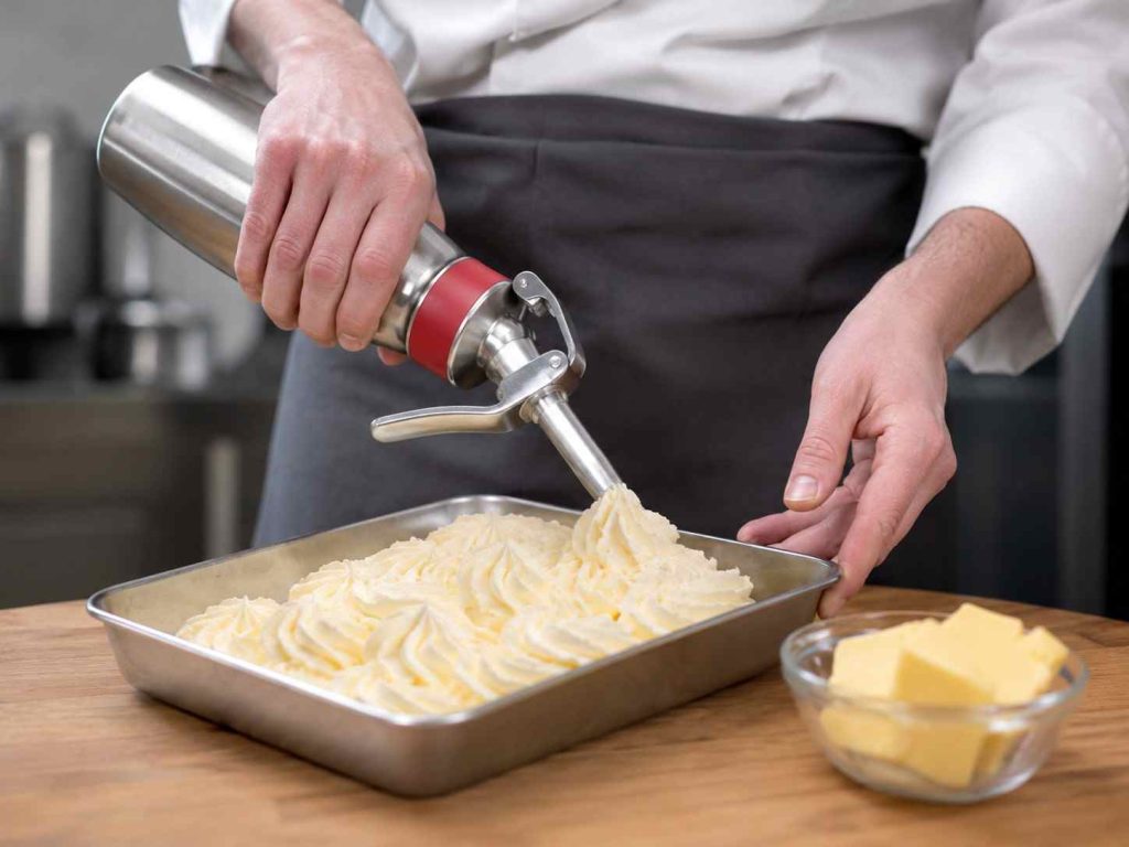 using cream charger to make whipped butter
