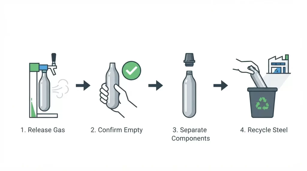 Safe N2 Cartridge Recycling Steps