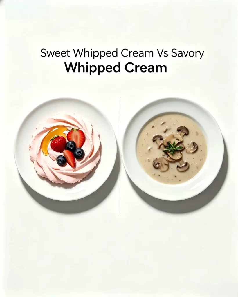 Sweet Whipped Cream vs Savory Whipped Cream